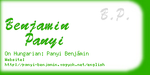 benjamin panyi business card
