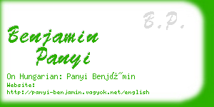 benjamin panyi business card